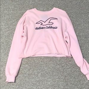 pink Hollister crop top size medium